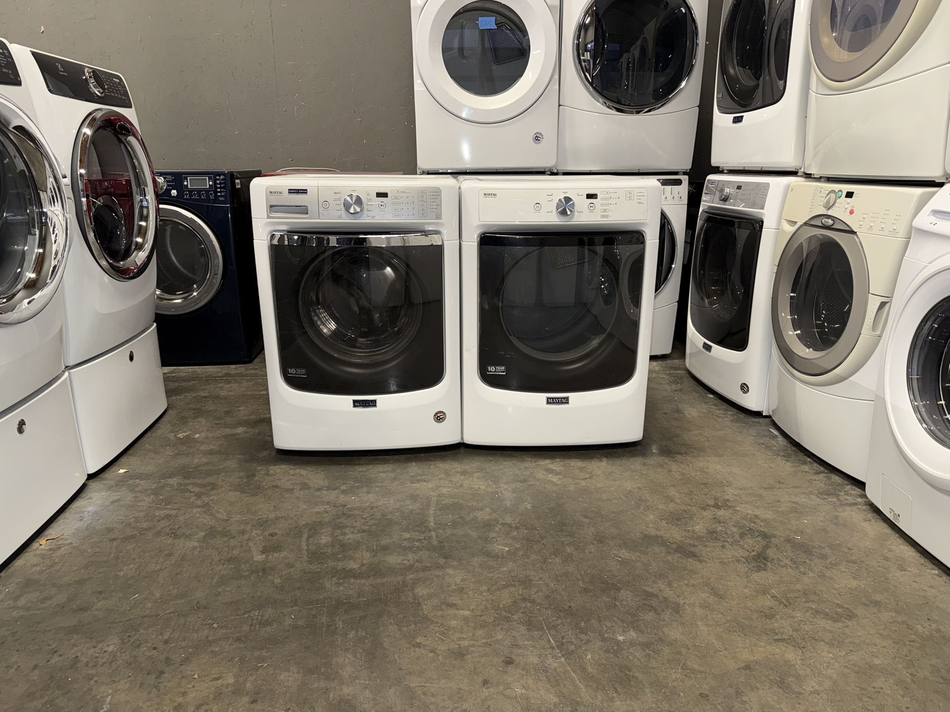MAYTAG XL CAPACITY WASHER DRYER ELECTRIC SET 