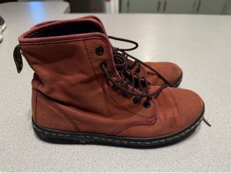 Canvas Dr Martin boots maroon size 8 women’s