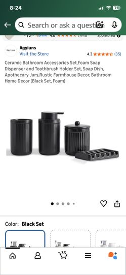 Ceramic Bathroom Accessories Set 