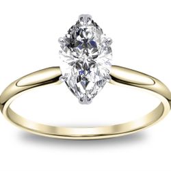 14k gold And Marquise Cut Diamond 1.5 Carat Diamond Very Nice