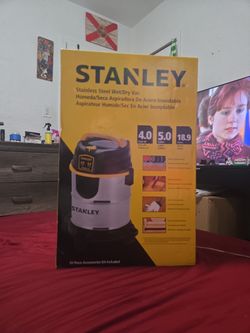 Stanley Stainless Steel Wet/Dry Vaccum NEW SEALED  4 hp 5 gal