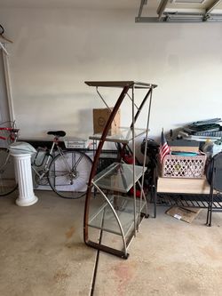Glass Bookshelf $50