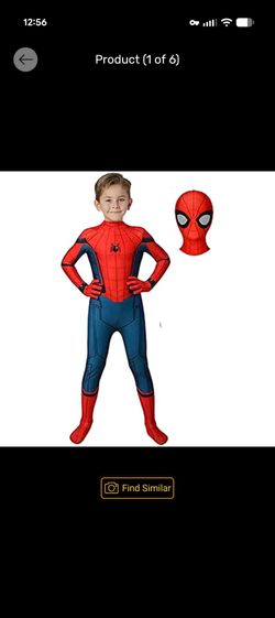 Kids Spider-Man Costume Set with Mask and Gloves