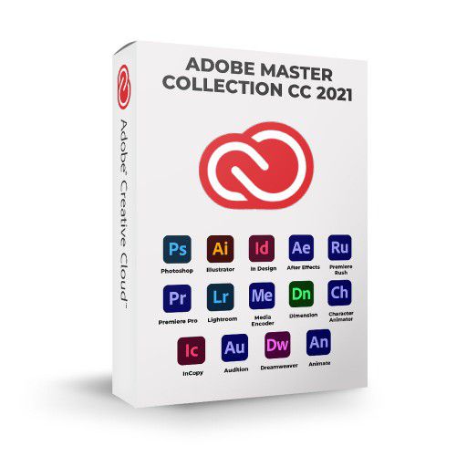 Adobe Master Collection 2021 for Windows 10 PC with 20 Adobe apps Photoshop Illustrator Acrobat Premiere Hp Dell Lenovo Surface Pro Laptops Desktops