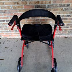 Drive Medical Nitro Euro Style 4 Wheel Rollator With 3" Cushion Seat 