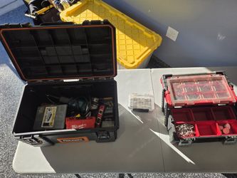 Various Hand Tools And Tool Boxes