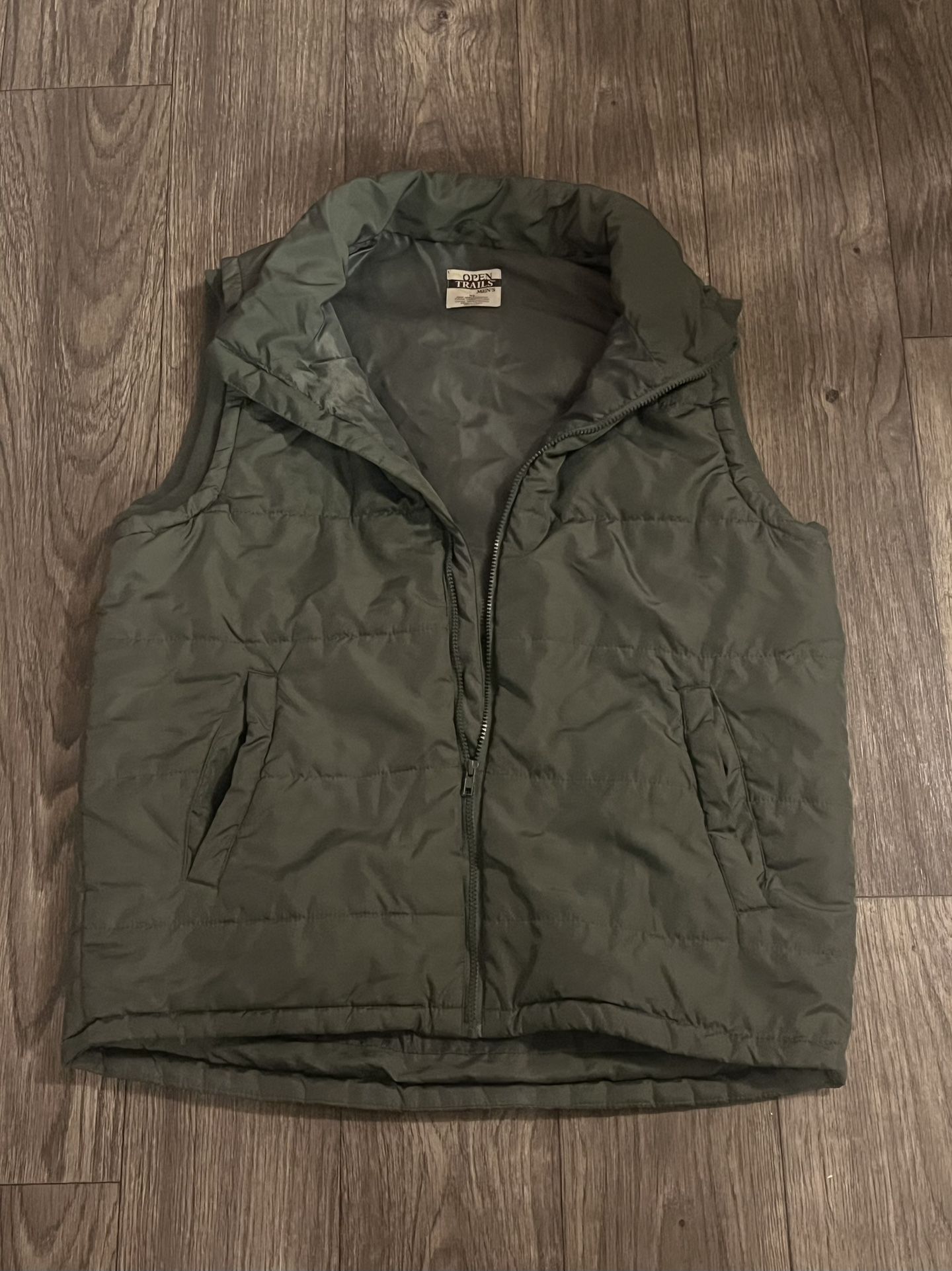 Open Trails Green Puffer Casual Vest Mens XL