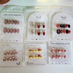 Size S Salon Quality Push On/Press On Nails (Price For Each Pair) 