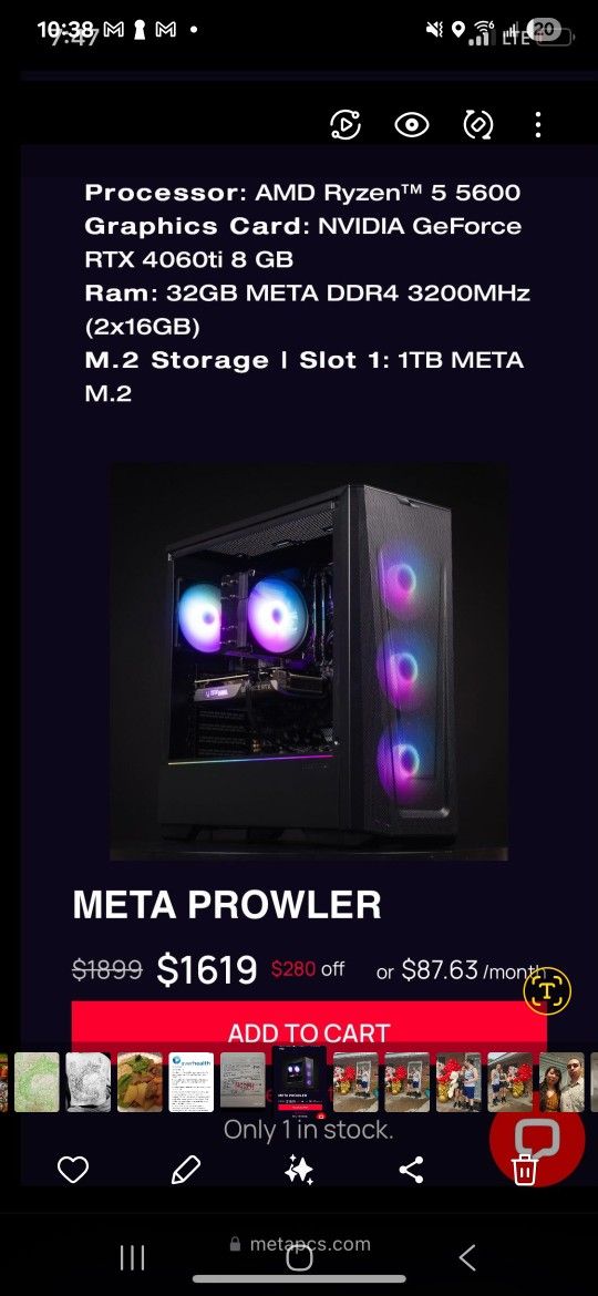 Meta Pc Prowler (Tap Picture To View specs)