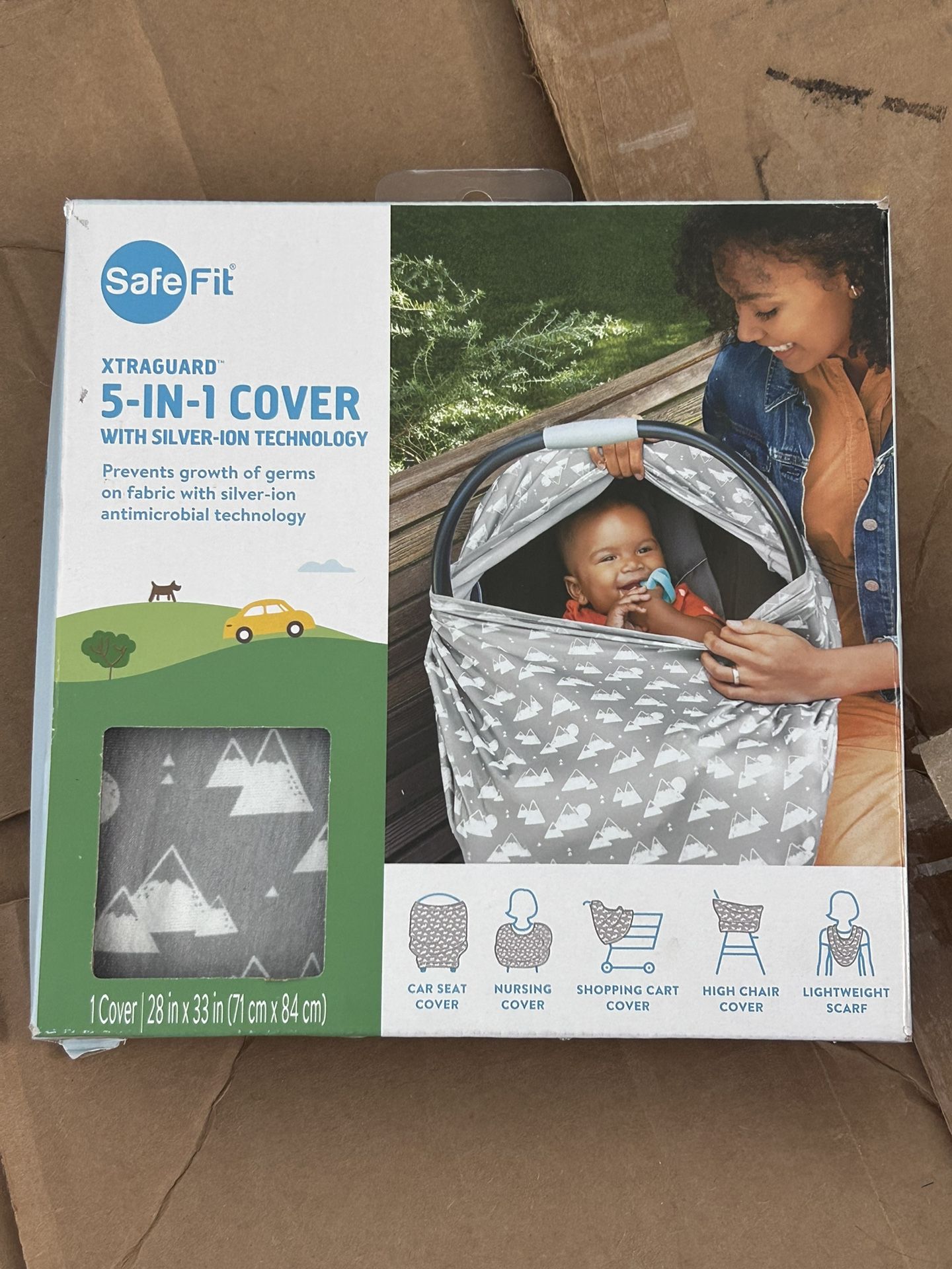 SafeFit® XtraGuard™ Antimicrobial 5-in-1 Infant Car Seat and Nursing Cover