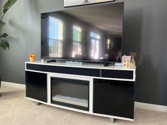72” Electric Fireplace TV Stand + Audio System
