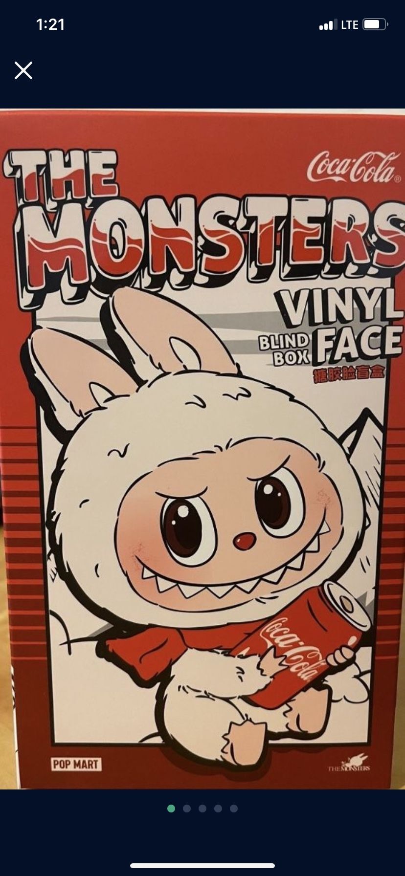 Labubu The Monsters Coca-cola Popmart  brand new never opened $65
