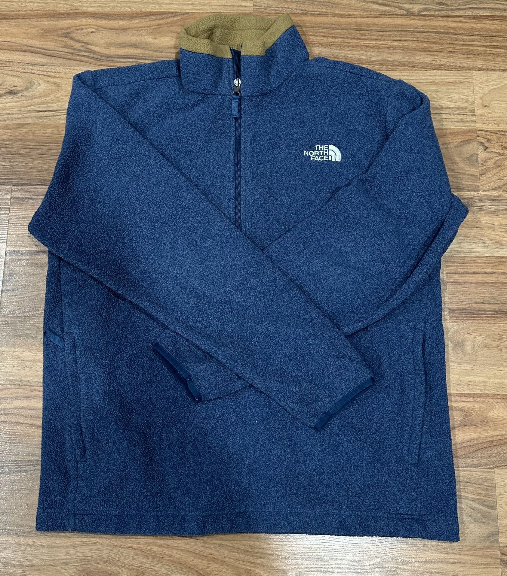 The North Face Men's Size M Campbell 1/2 Zip Fleece Pullover Blue Heather