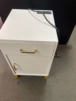 table with charger