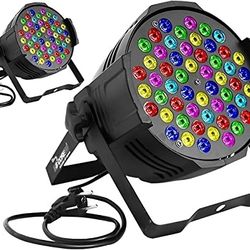 RGBW Stage Lighting PAR Light DMX Party Disco DJ Lights 5Core (2 Pieces) 80W 54 LED