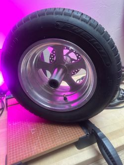 10x7.5” aluminum front wheel with tire