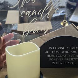 Memorial candle for party