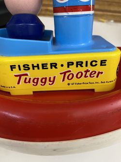 Fisher PriceVINTAGE1967 Tuggy Tooter Boat Pull Toy for Sale in