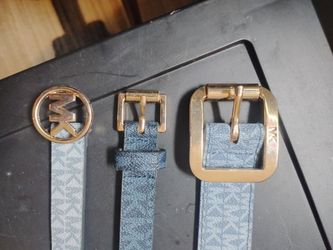 Women's Michael Kors 3 piece belt set Baby blue and dark blue