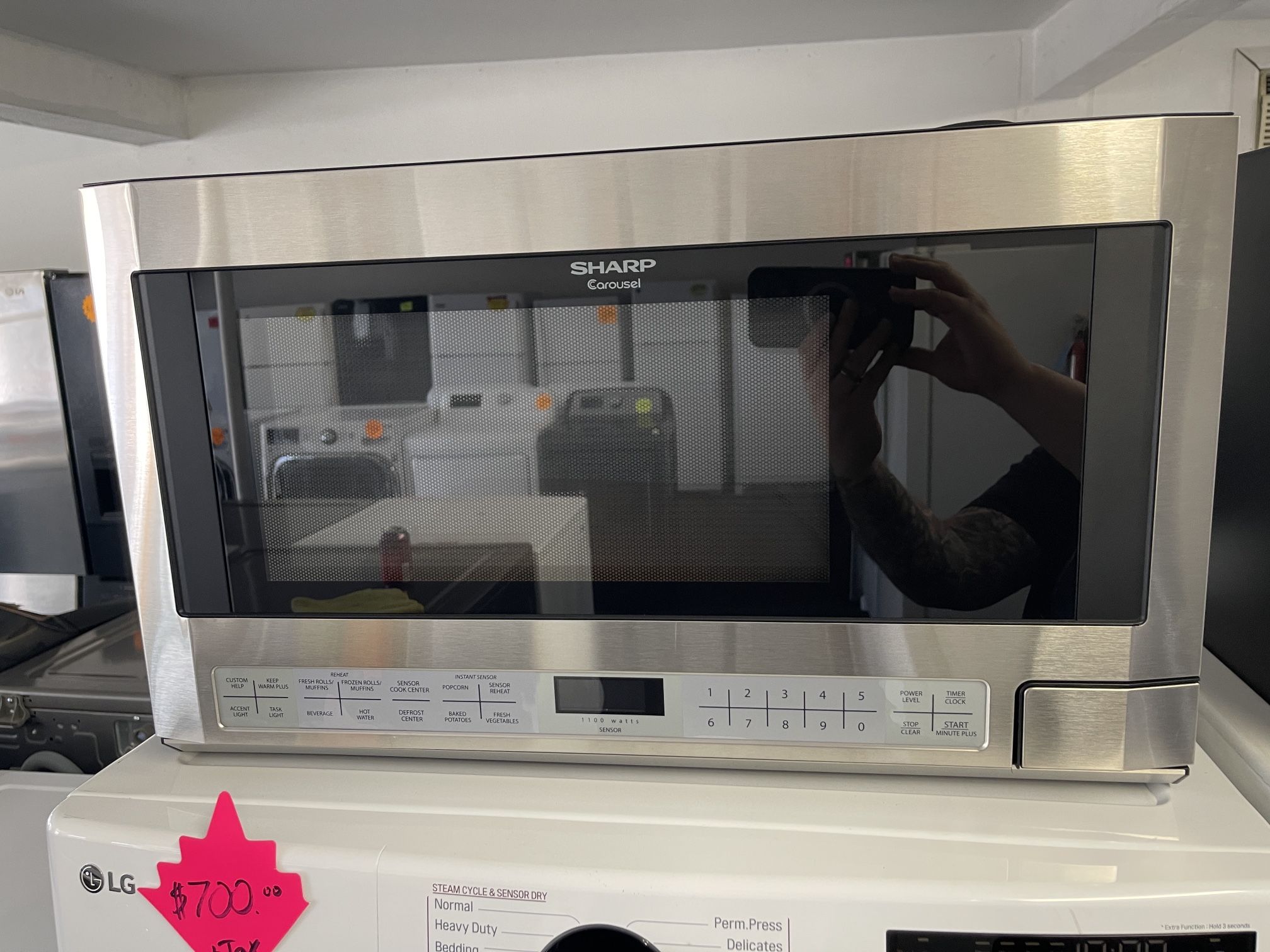 New Sharp Stainless Steel Carousel Microwave 1100 W