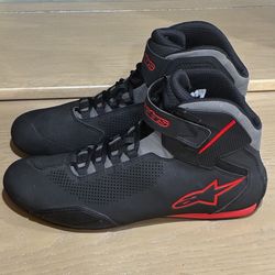 Alpinestars Sektor Vented Shoes CE Certified Black/Gray/Red Size US 12 (contact info removed)