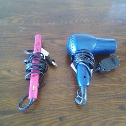 Blow Dryer and Hair Straightener 