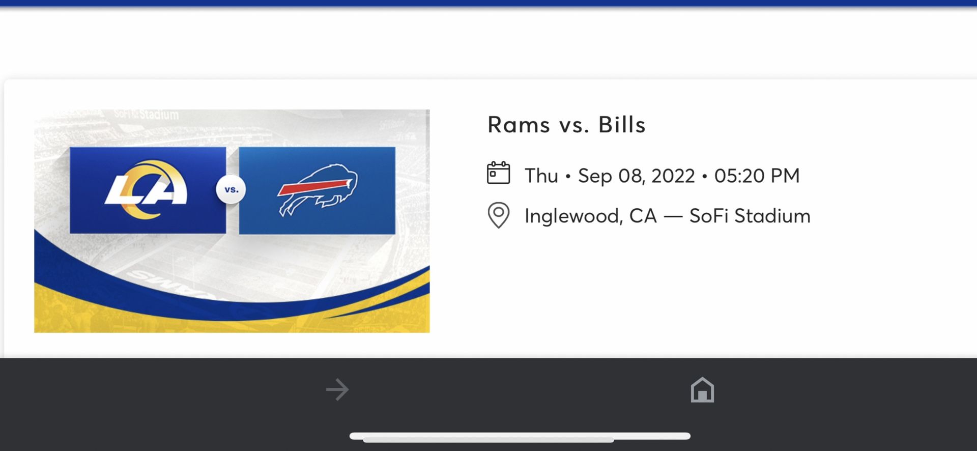 Rams Vs Bills