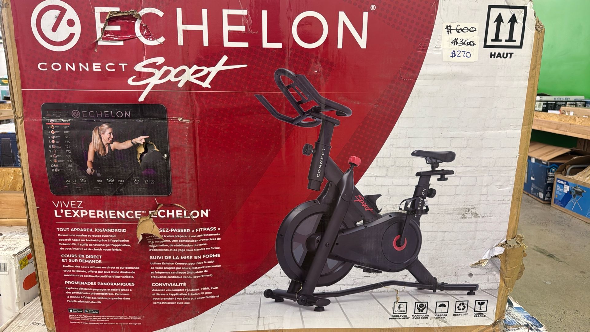 ECHELON CONNECT SPORT EXERCISE BIKE