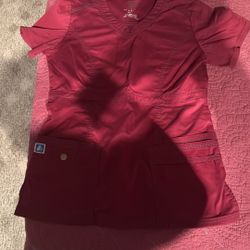 Red Scrub Top