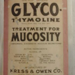 2 Vintage Glyco Medicine Bottles