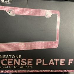 Pink blink license plate