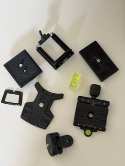 Camera Tripod Plates, Mounts & Nikon Accessories Lot
