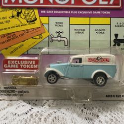 2002 Monopoly Willys Panel Van w/Game Token.
