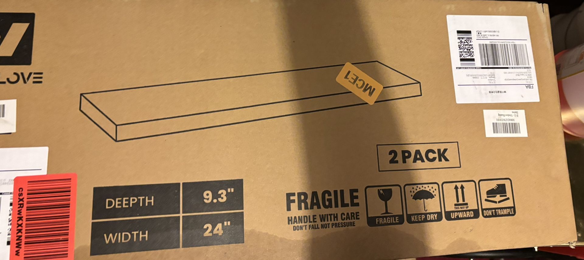 2 White Floating Shelves