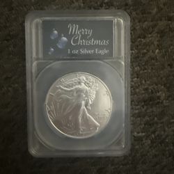1 oz American Silver Eagle – Merry Christmas Edition (.999 Fine Silver)