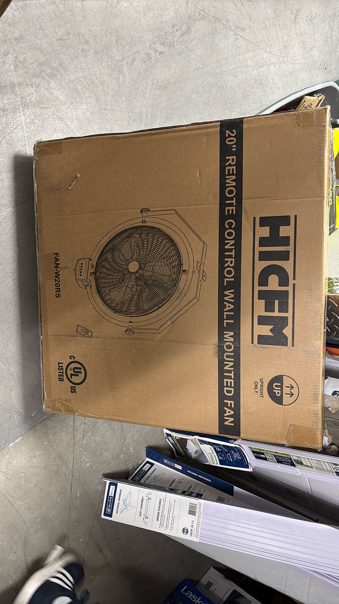 Hicfm 20” Remote Control. Wall Mounted Fan