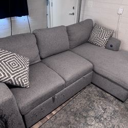 Couch (Convertible with Cup holders and USB Plugs)