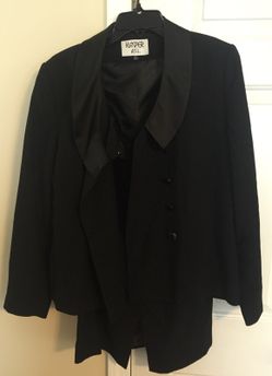 Black Kasper Suit with Skirt Size 12