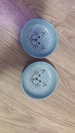 Two Cat Food Bowls