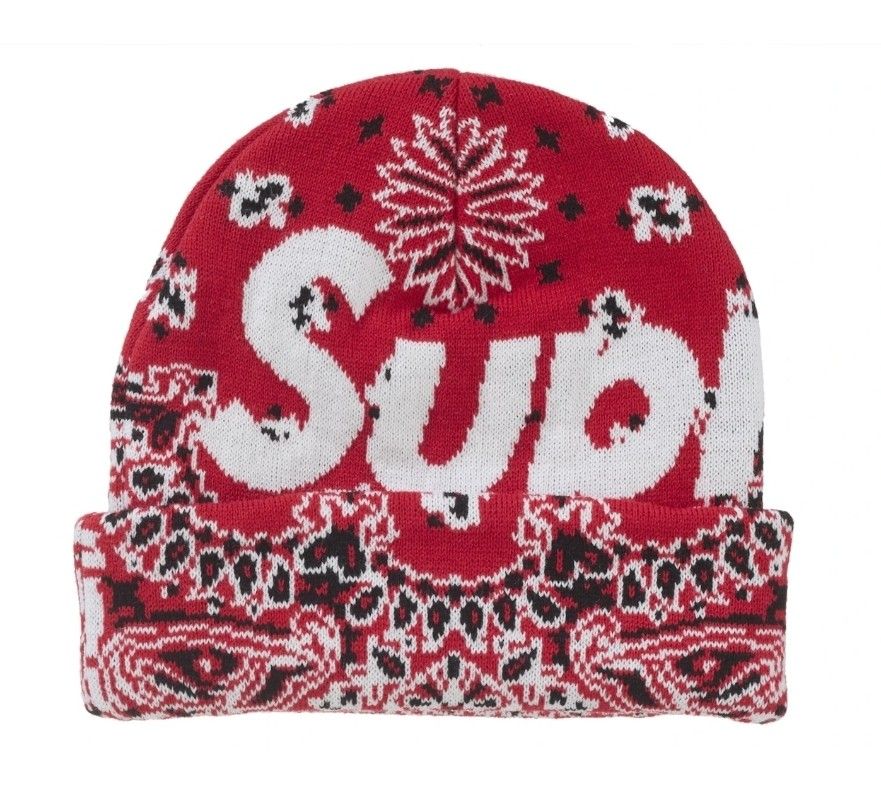 Supreme Bandana Beanie Red 
