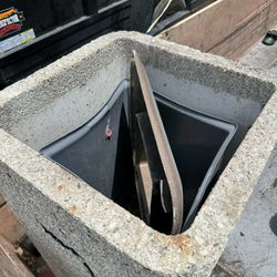 Trash Cans 55 Gallon Concrete 