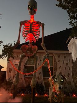12 FT Skeleton with Dog Bundle
