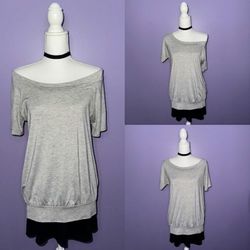 NEW Cherish Grey Off the Shoulder Top