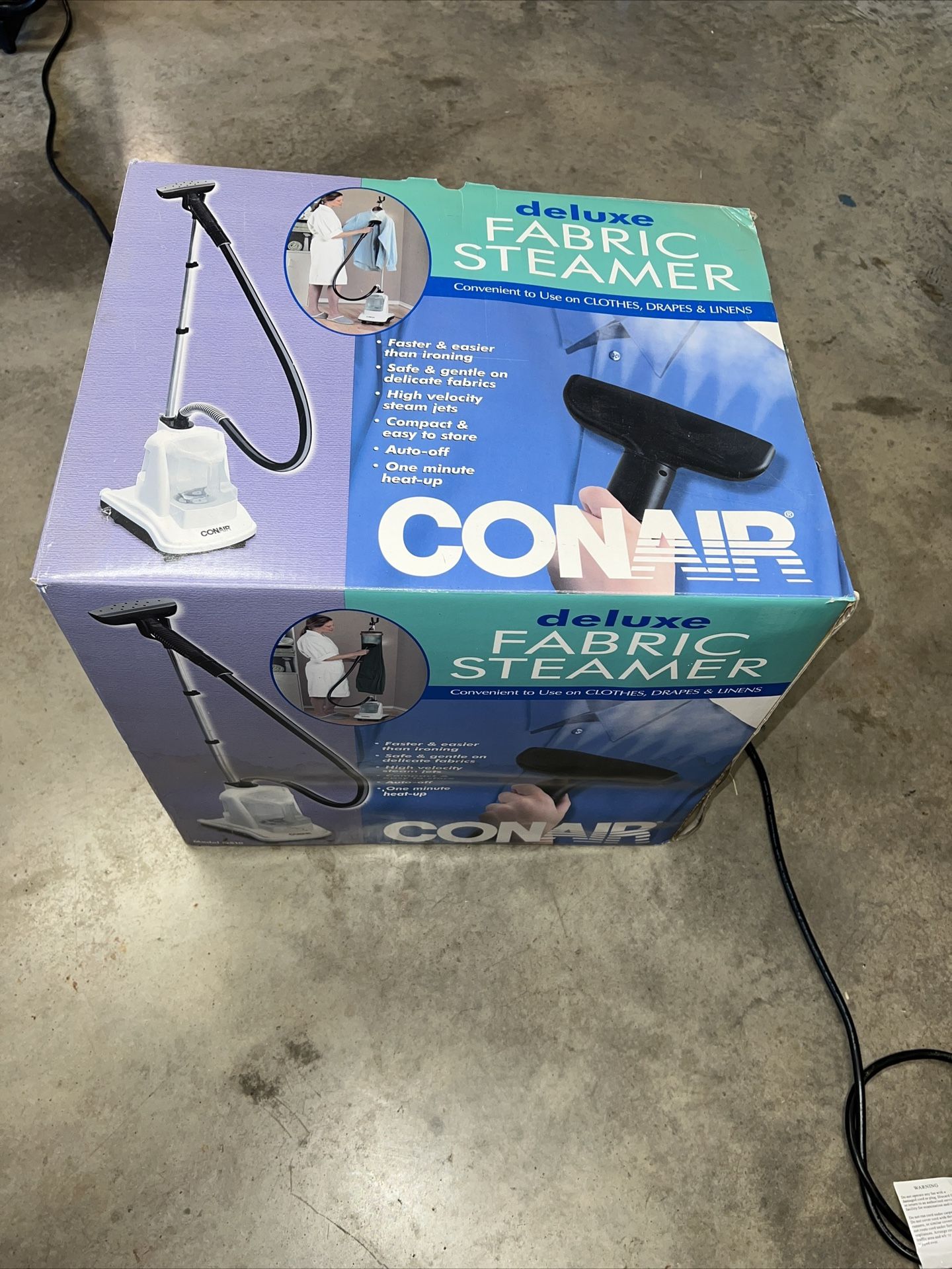 New Conair GS10 Deluxe Fabric Steamer W/ Telescopic Pole 1300W Clothes Drapes