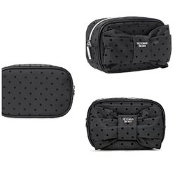 Victoria’s Secret velvet dot zip case bag
