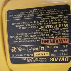 Dewalt Mitre Saw (Dw708) And Stand (Dw723)