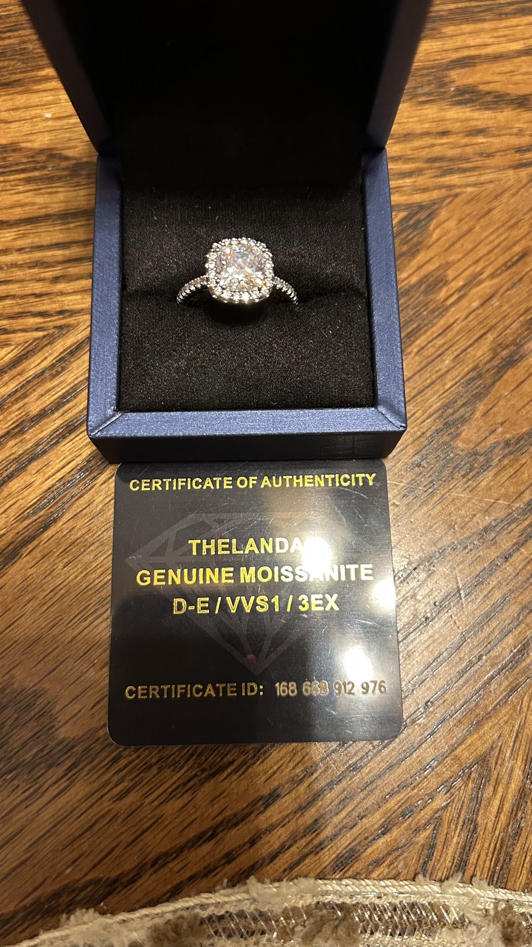 Stunning Halo Moissanite Wedding Ring