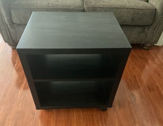 Wooden Storage Shelf / Side Table on casters (wheels)