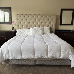 King Mattress and Headboard with Frame 