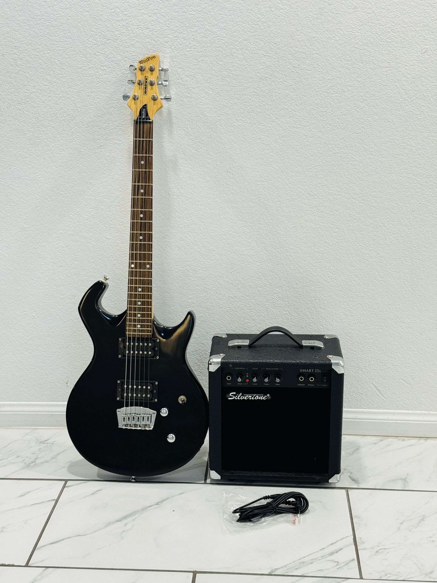 36” Wildfire Drive Mini Electric Guitar + Amp + Guitar Cable cord Included Length Size: 36 inches
